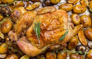 Pollo al horno para año nuevo | Recetas de Pollo